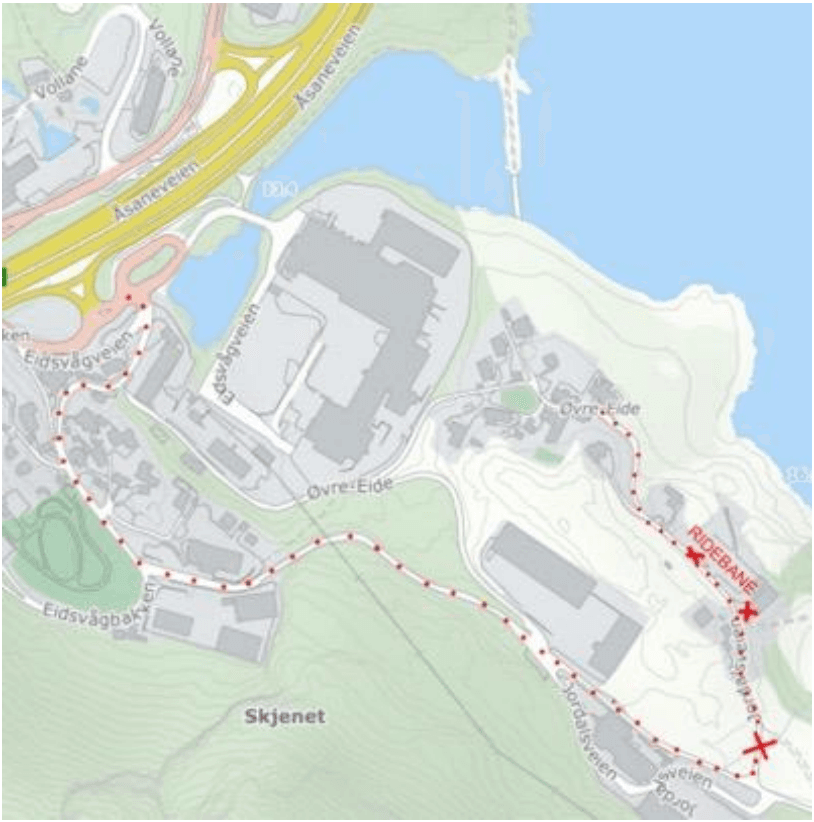 Parkeringskart for Øvre-Eide Gård